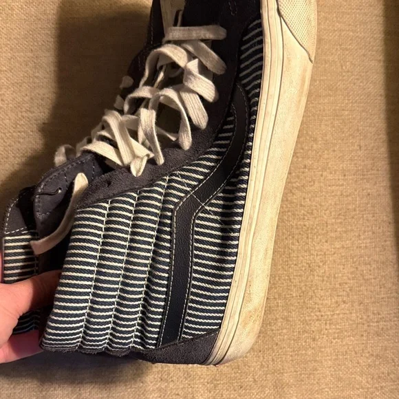Vans Blue reissue Parisian night sk8-hi High-Top Sneakers Vault, Rare, size 12 - Picture 7 of 12